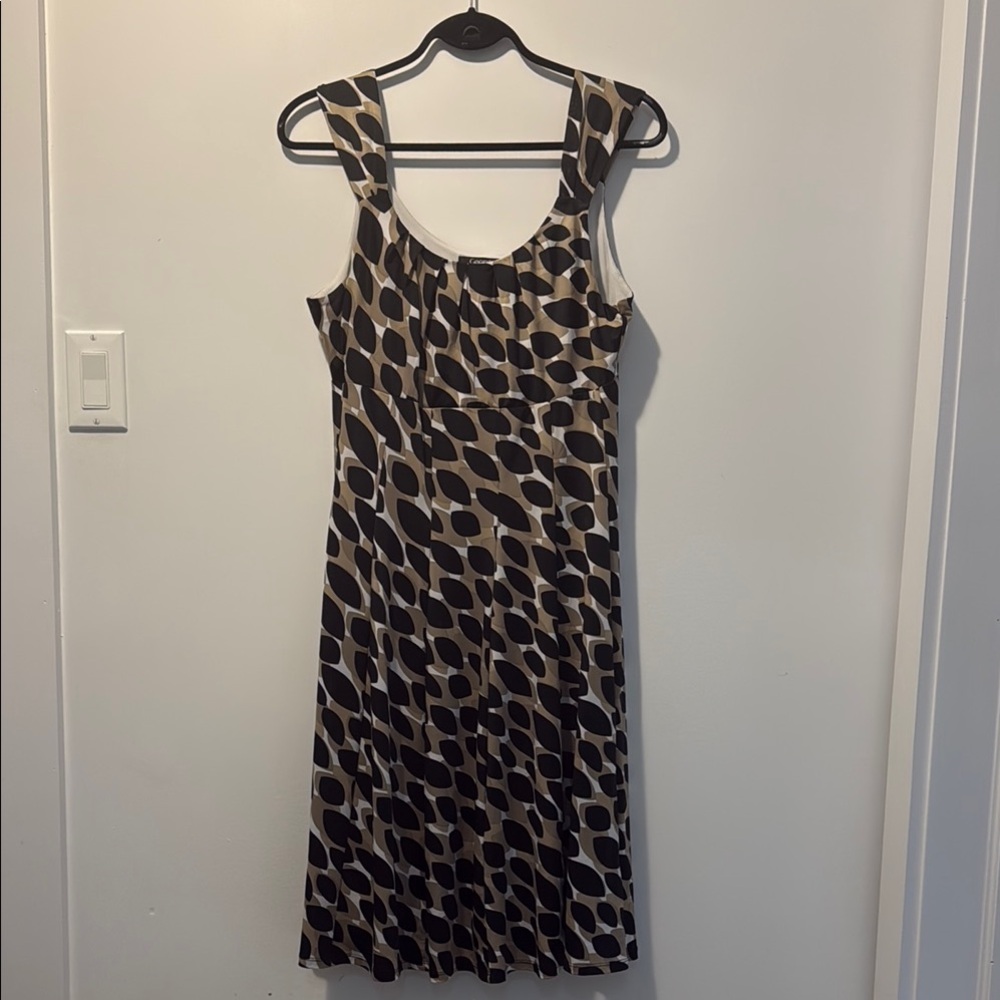 George Black and White Sleeveless Sundress